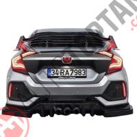 Honda Civic Fc5 6 Parça Arka Flap (Plastik)