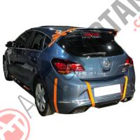 Opel Astra J HB Makyajlı Egzoz Görünümlü Arka Ek (Plastik)